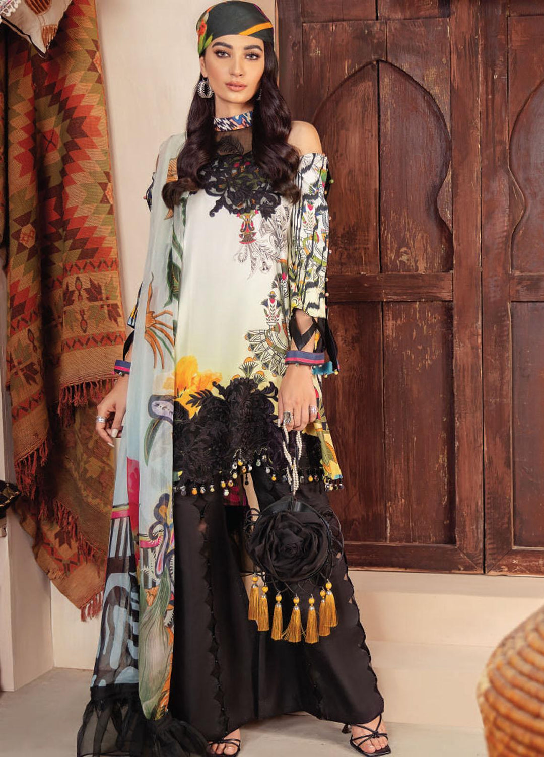 Asifa & Nabeel Embroidered Cambric Cotton Suits Unstitched 3 Piece AN21BF CB-04B - Winter Collection