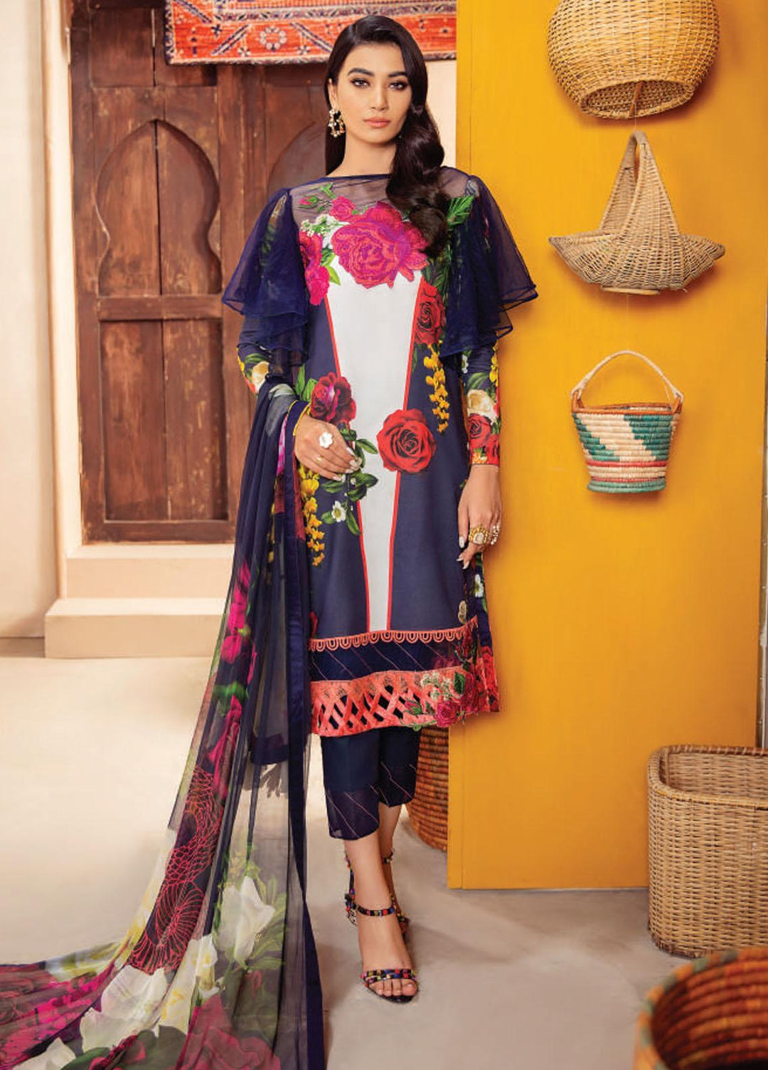 Asifa & Nabeel Embroidered Cambric Cotton Suits Unstitched 3 Piece AN21BF CB-05A - Winter Collection
