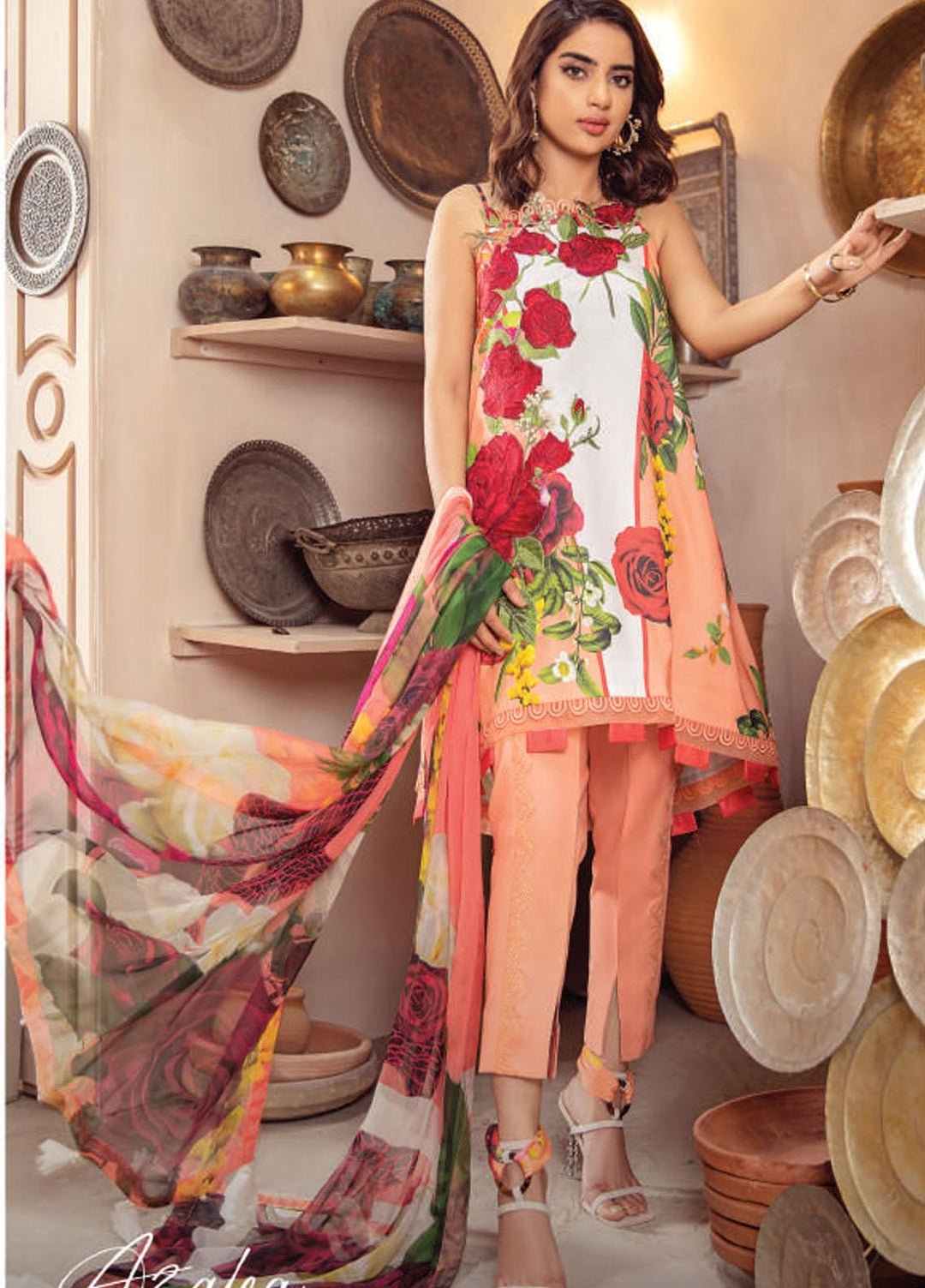 Asifa & Nabeel Embroidered Cambric Cotton Suits Unstitched 3 Piece AN21BF CB-05B - Winter Collection