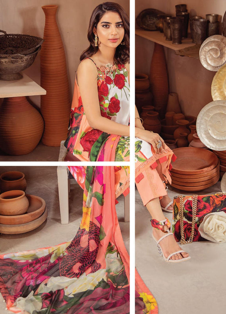 Asifa & Nabeel Embroidered Cambric Cotton Suits Unstitched 3 Piece AN21BF CB-05B - Winter Collection
