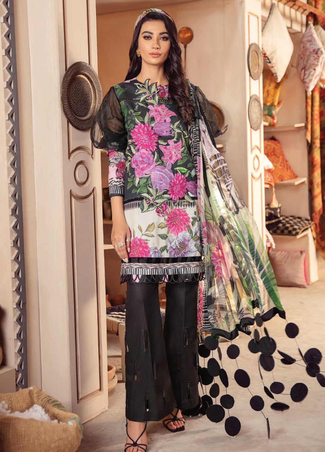 Asifa & Nabeel Embroidered Cambric Cotton Suits Unstitched 3 Piece AN21BF CB-06A - Winter Collection