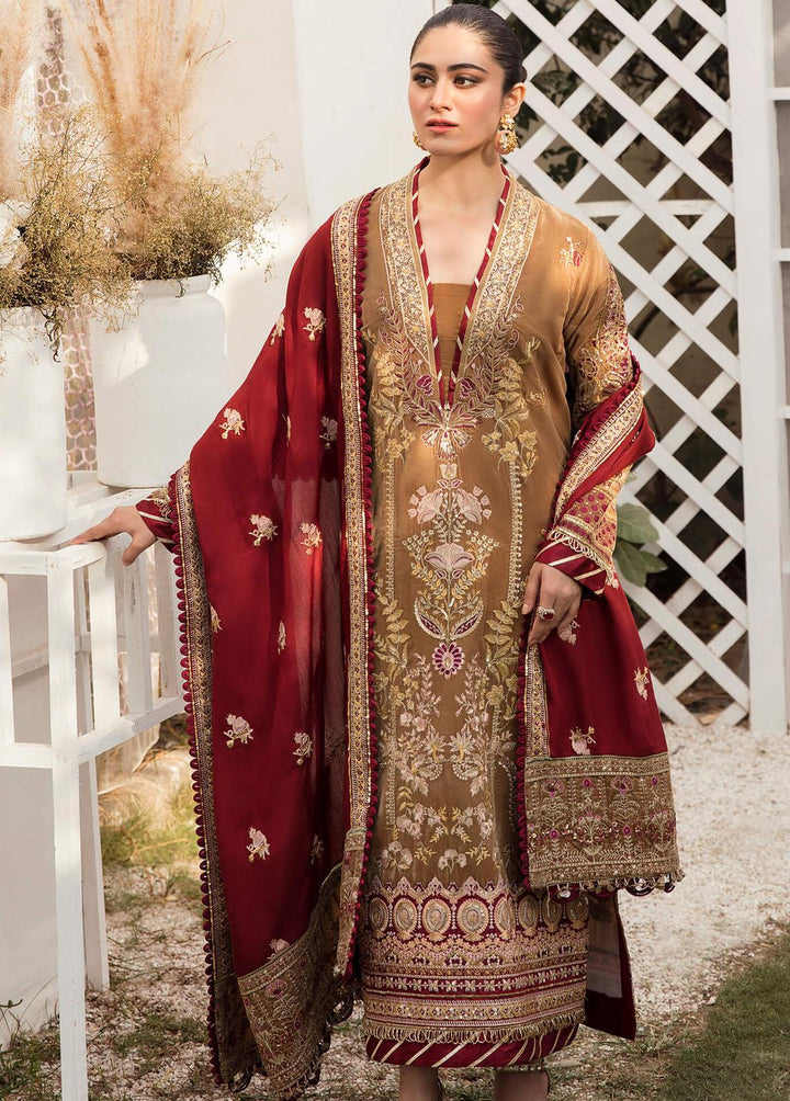 Asifa & Nabeel Embroidered Velvet Suits Unstitched 3 Piece AN22V VC-02 - Luxury Collection