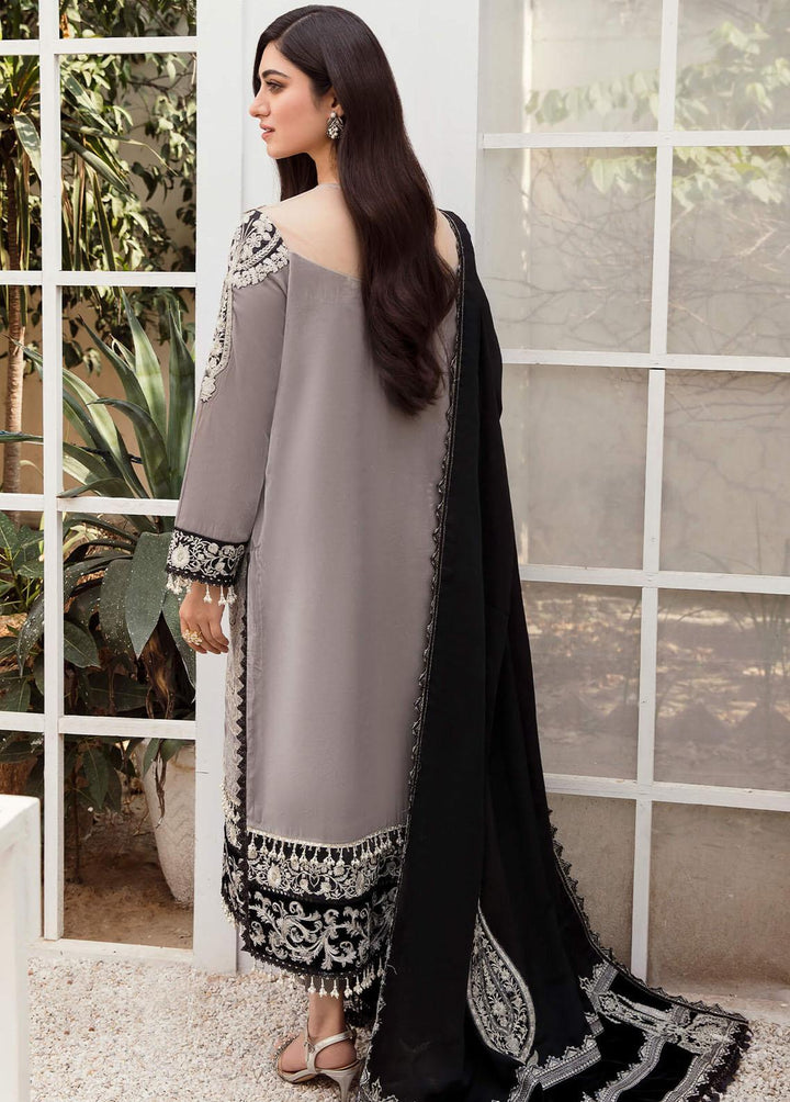 Asifa & Nabeel Embroidered Velvet Suits Unstitched 3 Piece AN22V VC-03 - Luxury Collection