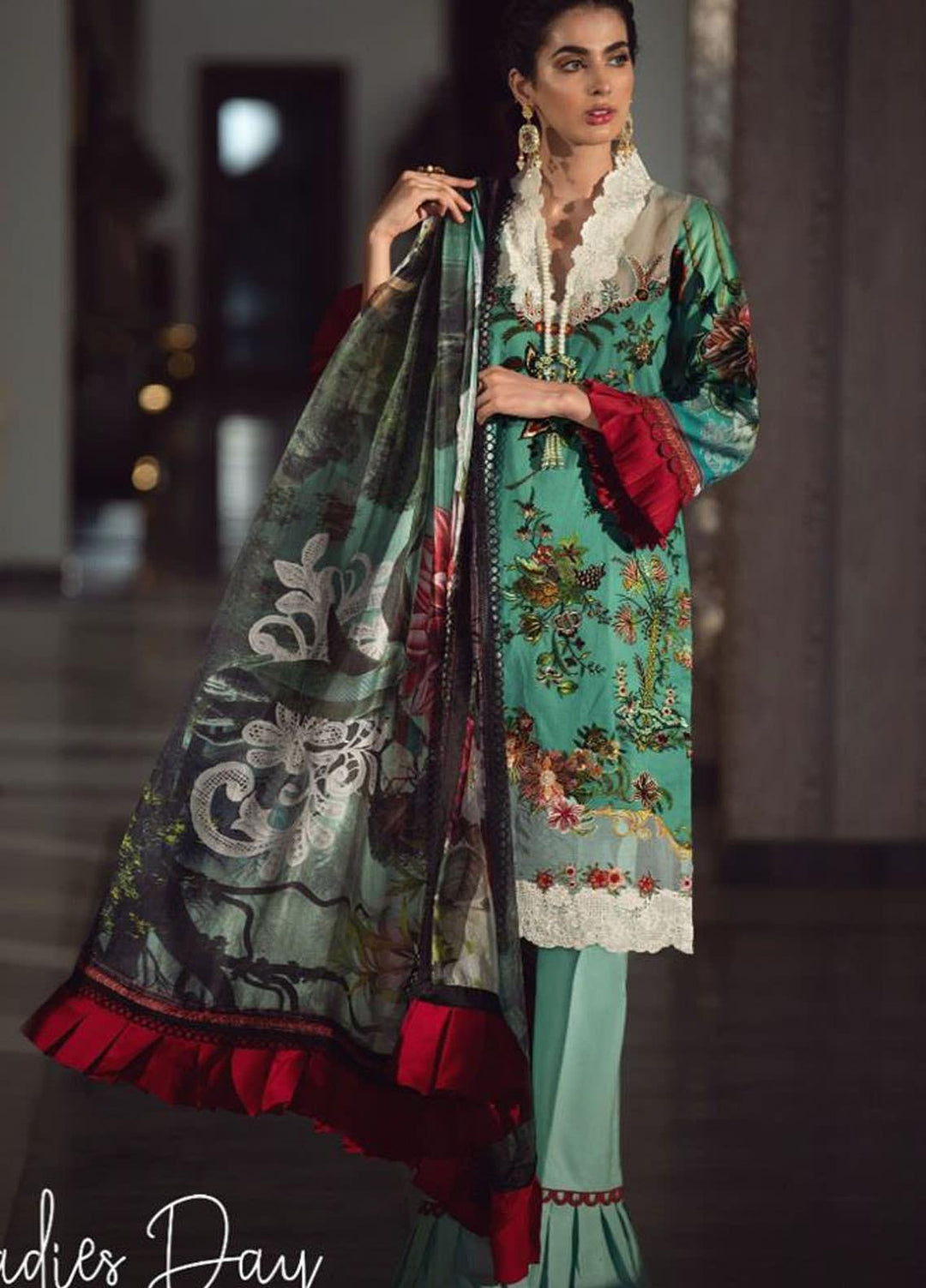 Lamour By Asifa & Nabeel Embroidered Lawn Suits Unstitched 3 Piece AN21L 15-L Ladies Day - Luxury Collection