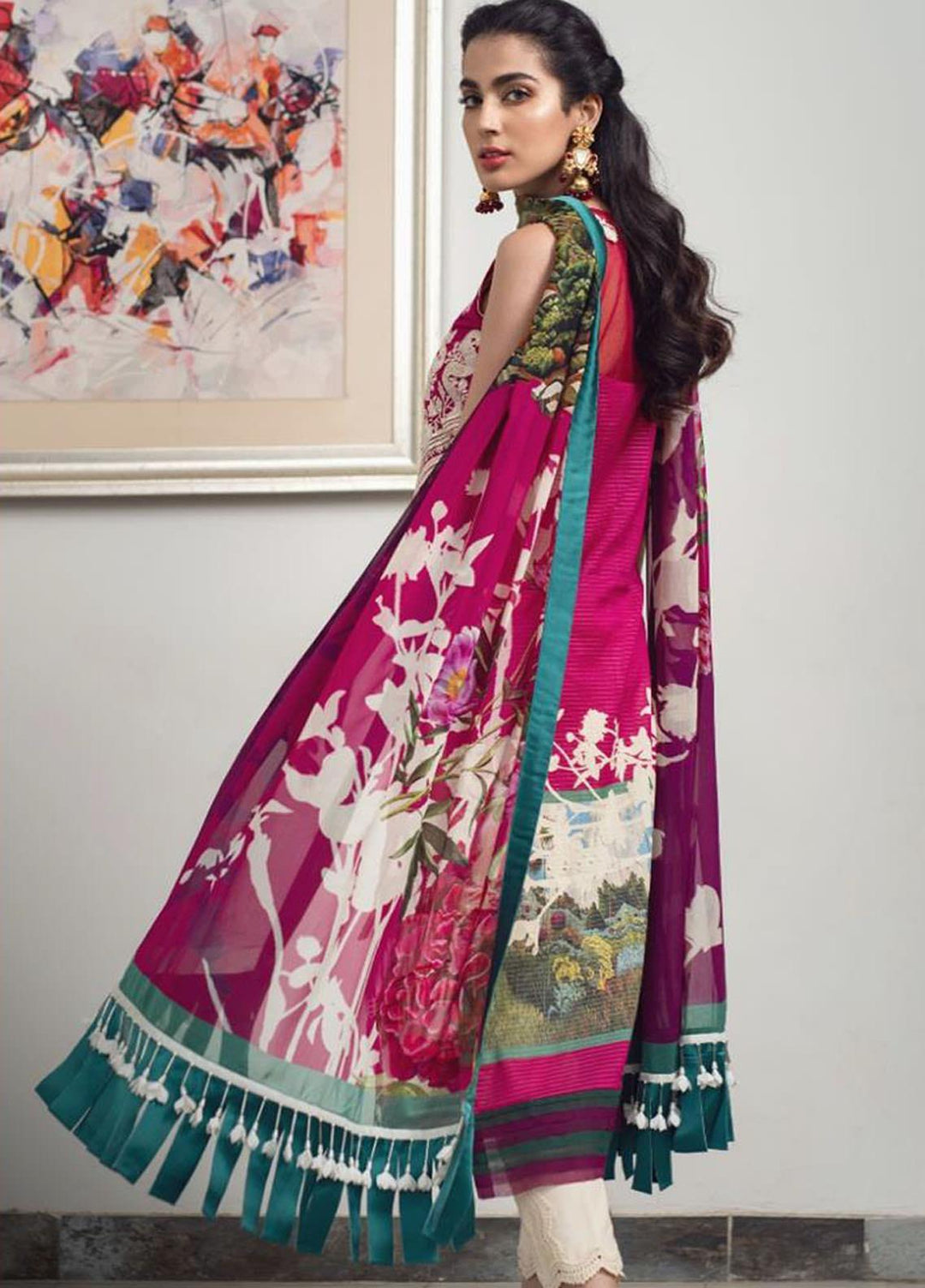 Lamour By Asifa & Nabeel Embroidered Lawn Suits Unstitched 3 Piece AN21L 2-H Fascination - Luxury Collection