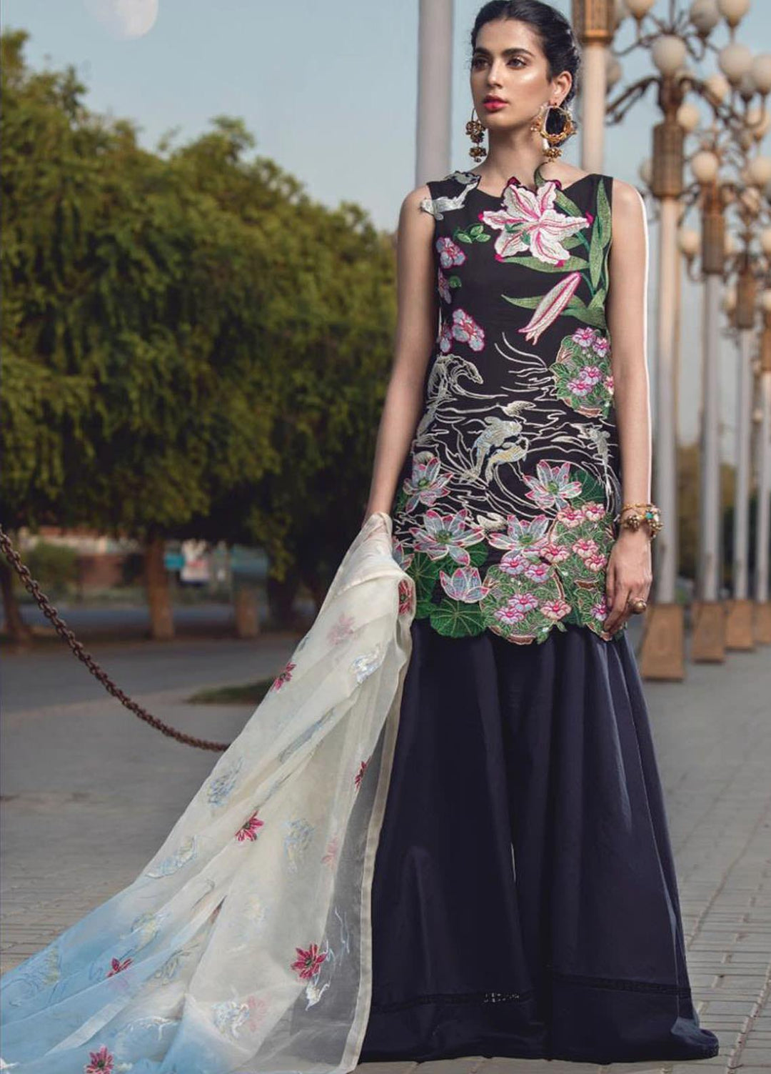 Lamour By Asifa & Nabeel Embroidered Lawn Suits Unstitched 3 Piece AN21L 21-F Essence of Life - Luxury Collection