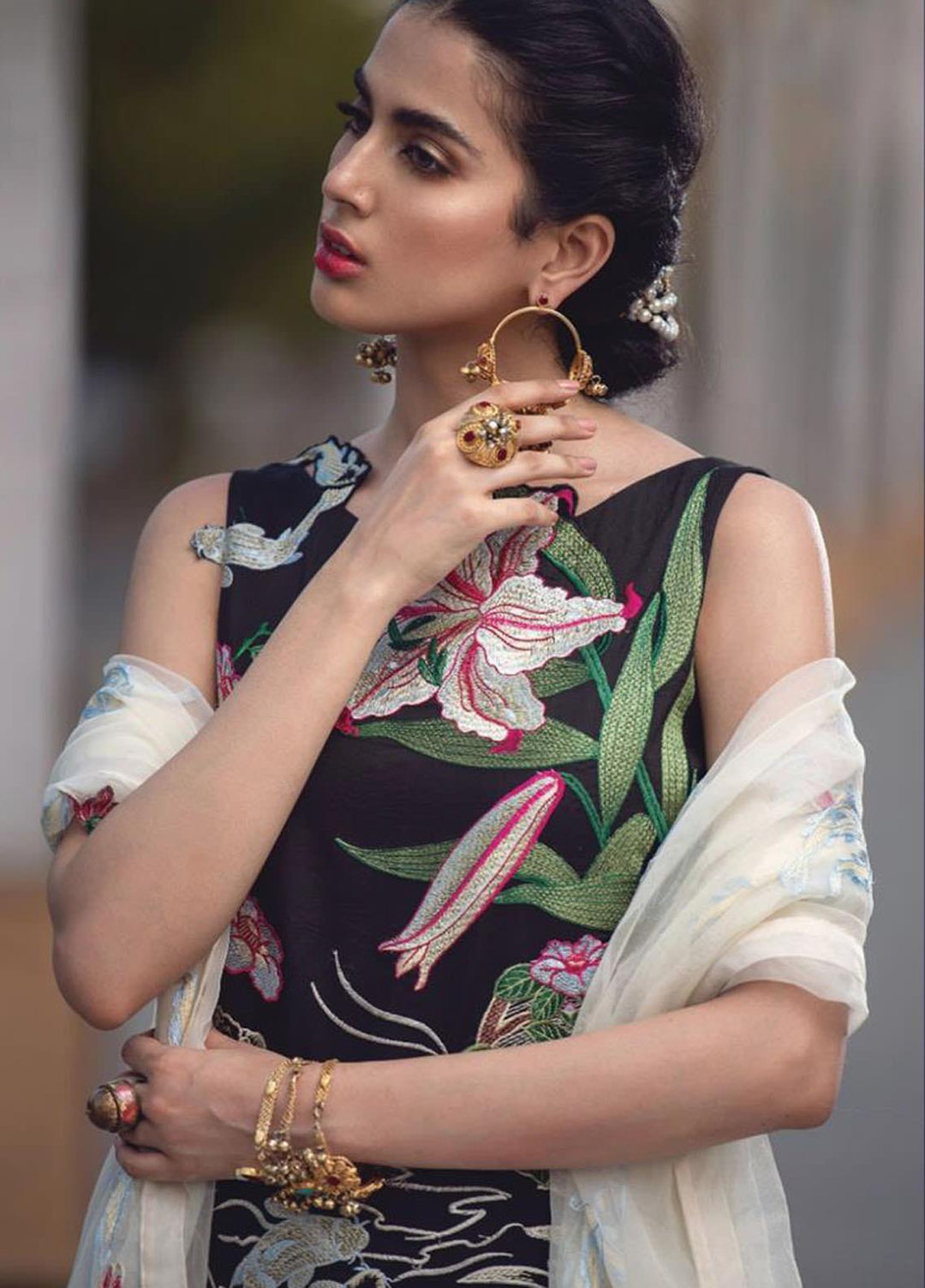 Lamour By Asifa & Nabeel Embroidered Lawn Suits Unstitched 3 Piece AN21L 21-F Essence of Life - Luxury Collection