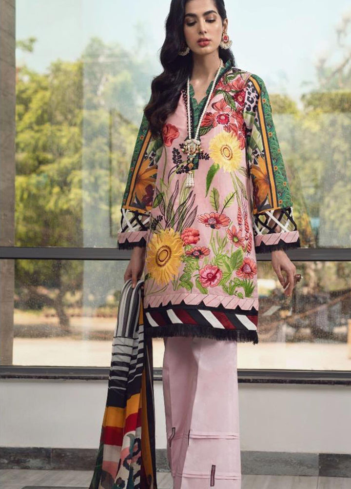 Lamour By Asifa & Nabeel Embroidered Lawn Suits Unstitched 3 Piece AN21L 76-F Majesty - Luxury Collection