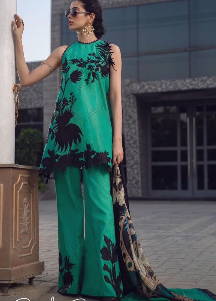 Lamour By Asifa & Nabeel Embroidered Lawn Suits Unstitched 3 Piece AN21L 77-D Dark Force - Luxury Collection