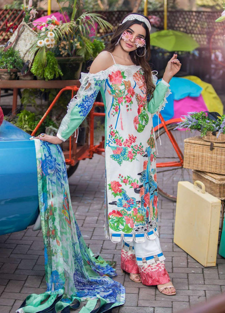 Liliana by Asifa & Nabeel Embroidered Lawn Suits Unstitched 3 Piece AN21SS 02 Nora - Spring / Summer Collection