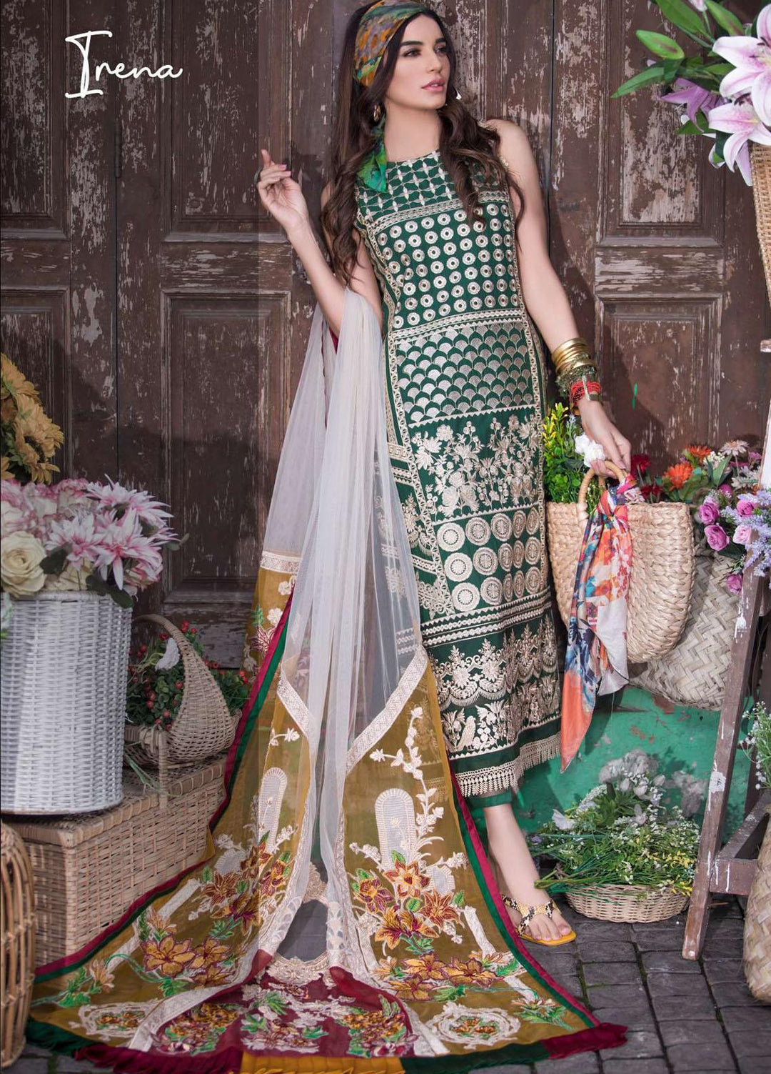 Liliana by Asifa & Nabeel Embroidered Lawn Suits Unstitched 3 Piece AN21SS 03 Irena - Spring / Summer Collection