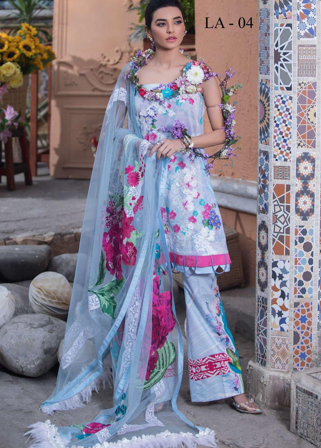 Liliana by Asifa & Nabeel Embroidered Lawn Suits Unstitched 3 Piece AN21SS 04 Montez - Spring / Summer Collection