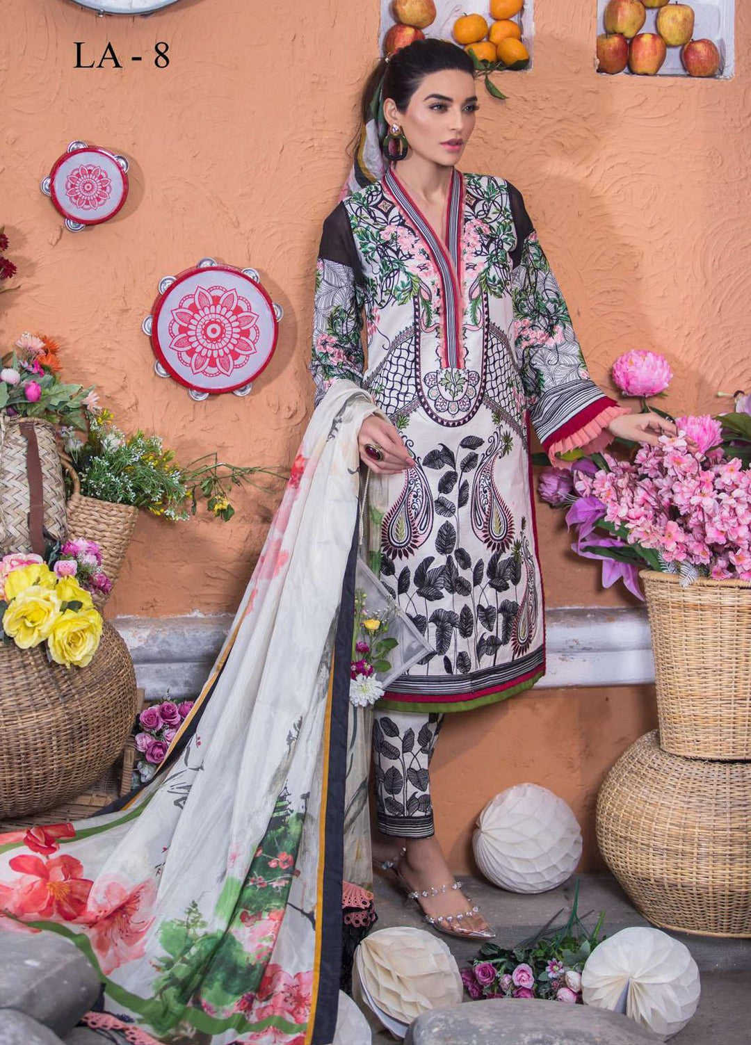 Liliana by Asifa & Nabeel Embroidered Lawn Suits Unstitched 3 Piece AN21SS 08 Joel - Spring / Summer Collection