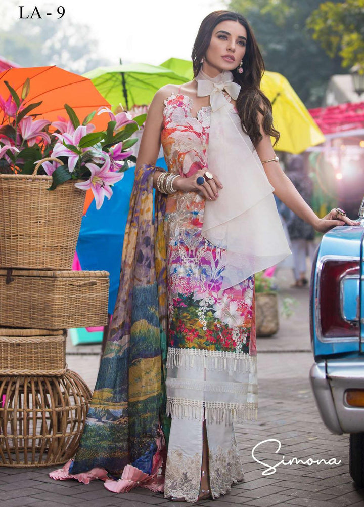 Liliana by Asifa & Nabeel Embroidered Lawn Suits Unstitched 3 Piece AN21SS 09 Simona - Spring / Summer Collection