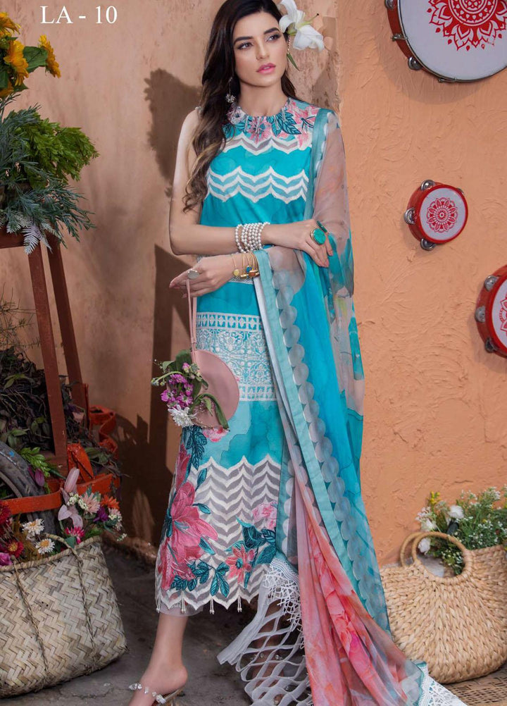 Liliana by Asifa & Nabeel Embroidered Lawn Suits Unstitched 3 Piece AN21SS 10 Emilia - Spring / Summer Collection