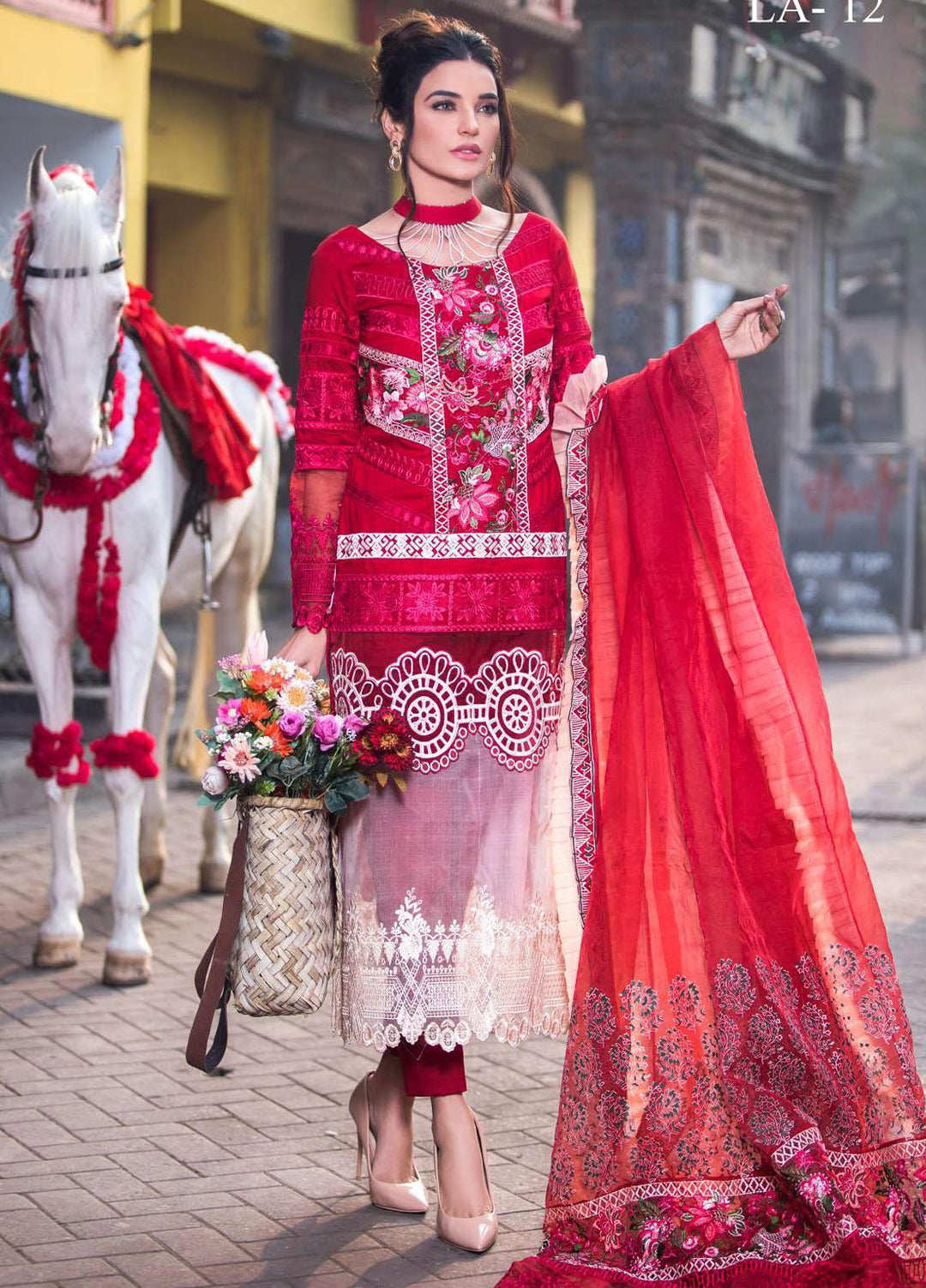 Liliana by Asifa & Nabeel Embroidered Lawn Suits Unstitched 3 Piece AN21SS 12 Carmela - Spring / Summer Collection