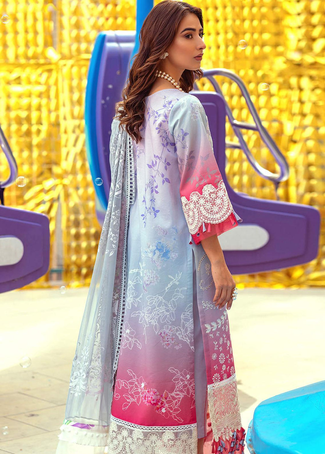 Lilibet By Asifa & Nabeel Embroidered Lawn Suits Unstitched 3 Piece AN22L (SL-04) Leah - Spring / Summer Collection