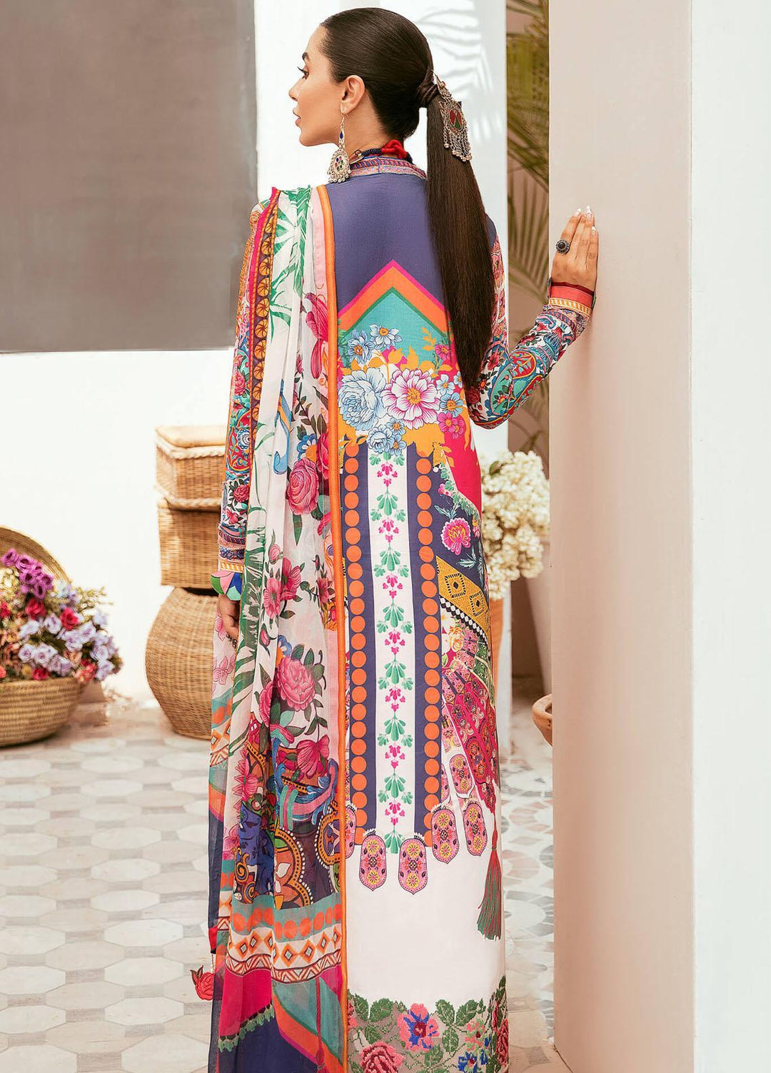 Qaus-e-Quzah By Asifa & Nabeel Embroidered Lawn Suits Unstitched 3 Piece AN22QQ SS 01 Mahjabeen - Spring/Summer Collection