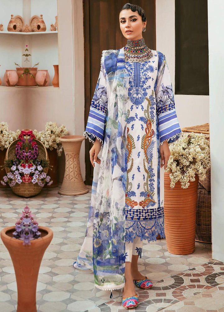 Qaus-e-Quzah By Asifa & Nabeel Embroidered Lawn Suits Unstitched 3 Piece AN22QQ SS 02 Nusrat - Spring/Summer Collection