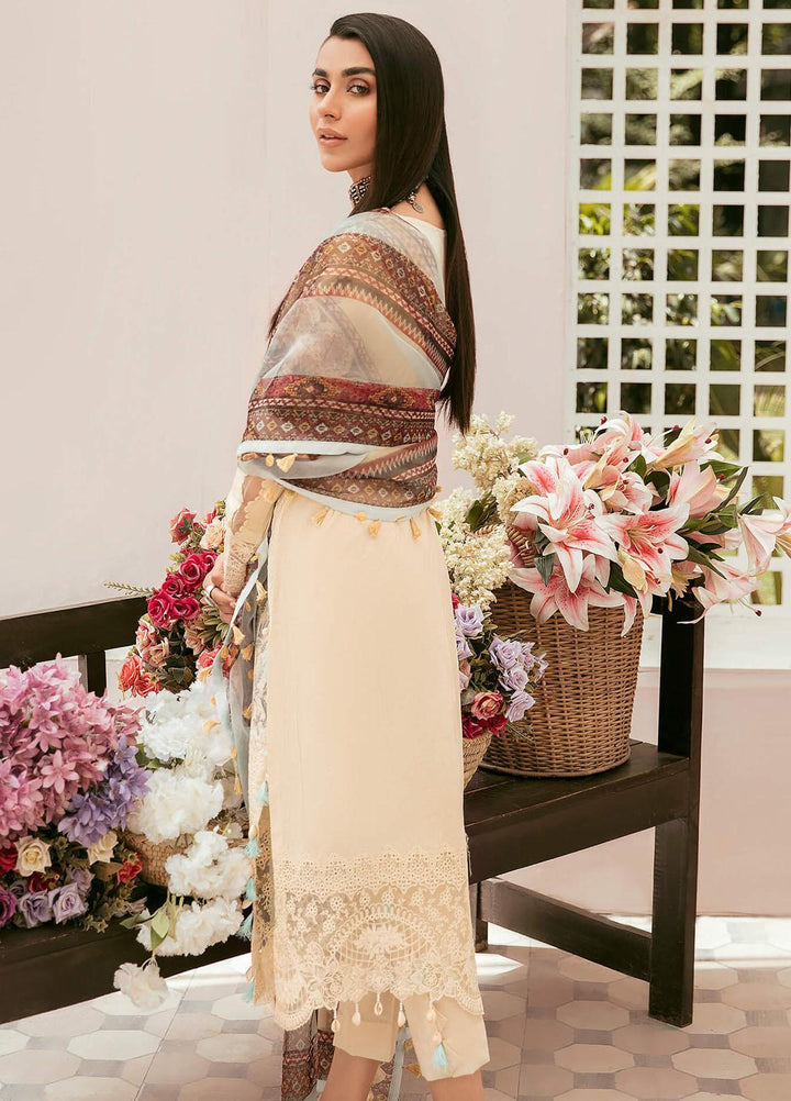 Qaus-e-Quzah By Asifa & Nabeel Embroidered Lawn Suits Unstitched 3 Piece AN22QQ SS 04 Noori - Spring/Summer Collection
