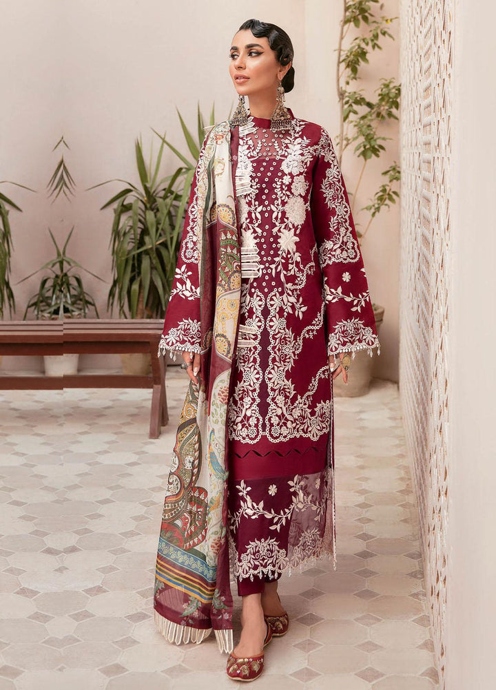 Qaus-e-Quzah By Asifa & Nabeel Embroidered Lawn Suits Unstitched 3 Piece AN22QQ SS 05 Riwayat - Spring/Summer Collection