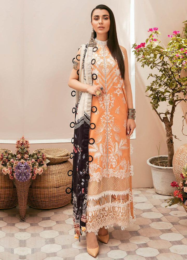 Qaus-e-Quzah By Asifa & Nabeel Embroidered Lawn Suits Unstitched 3 Piece AN22QQ SS 07 Nisbat - Spring/Summer Collection