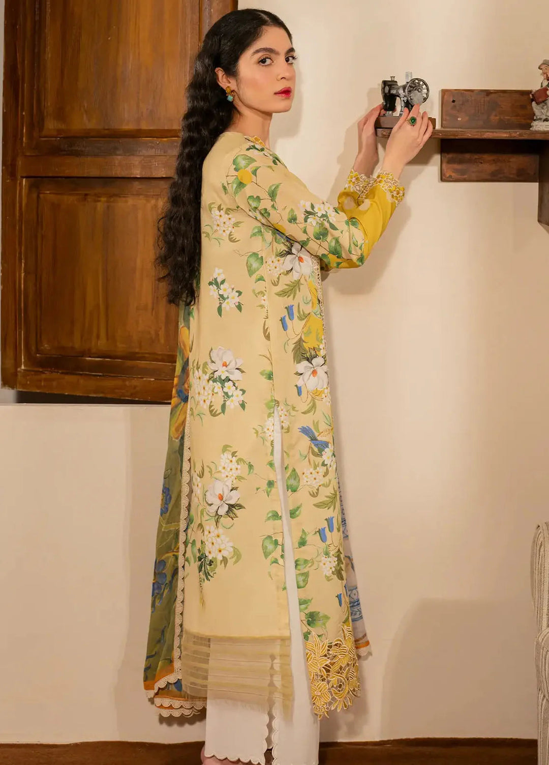 Asifa and Nabeel Embroidered Lawn Suits Unstitched 3 Piece AN25MV MSLV25-04 Nimbu Pani - Summer Collection