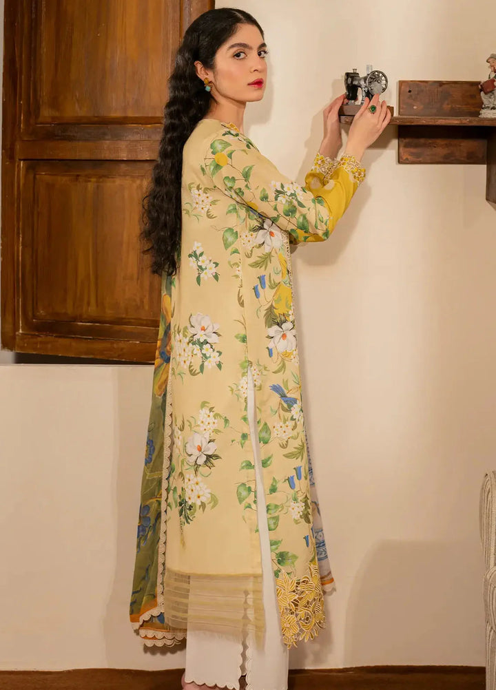 Asifa and Nabeel Embroidered Lawn Suits Unstitched 3 Piece AN25MV MSLV25-04 Nimbu Pani - Summer Collection