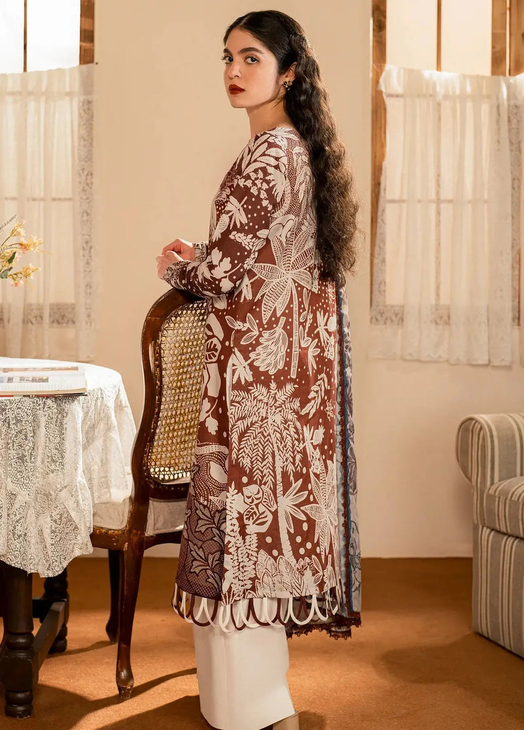 Asifa and Nabeel Embroidered Lawn Suits Unstitched 3 Piece AN25MV MSLV25-07 Darcheeni - Summer Collection