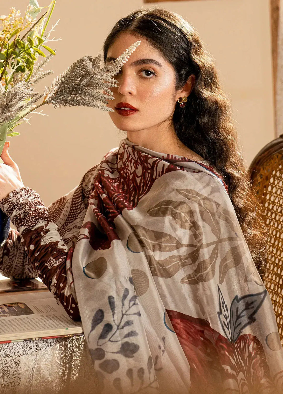 Asifa and Nabeel Embroidered Lawn Suits Unstitched 3 Piece AN25MV MSLV25-07 Darcheeni - Summer Collection