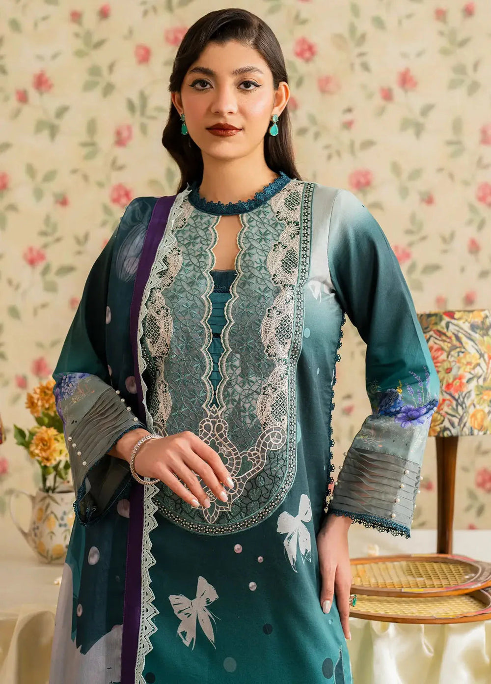 Asifa and Nabeel Embroidered Lawn Suits Unstitched 3 Piece AN25MV MSLV25-09 Jal - Summer Collection