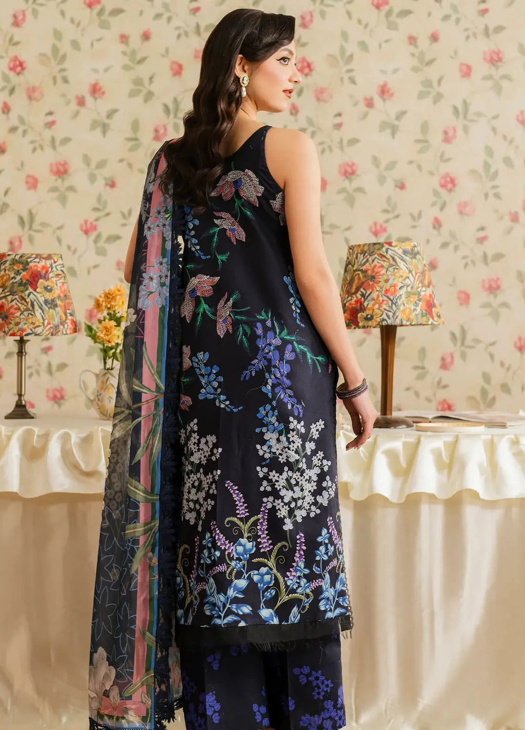 Asifa and Nabeel Embroidered Lawn Suits Unstitched 3 Piece AN25MV MSLV25-10 Mehtab - Summer Collection