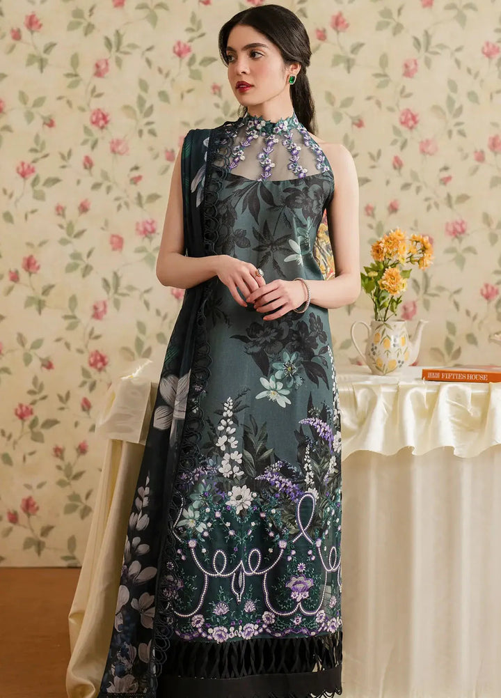 Asifa and Nabeel Embroidered Lawn Suits Unstitched 3 Piece AN25MV MSLV25-12 Chandi Raatain - Summer Collection