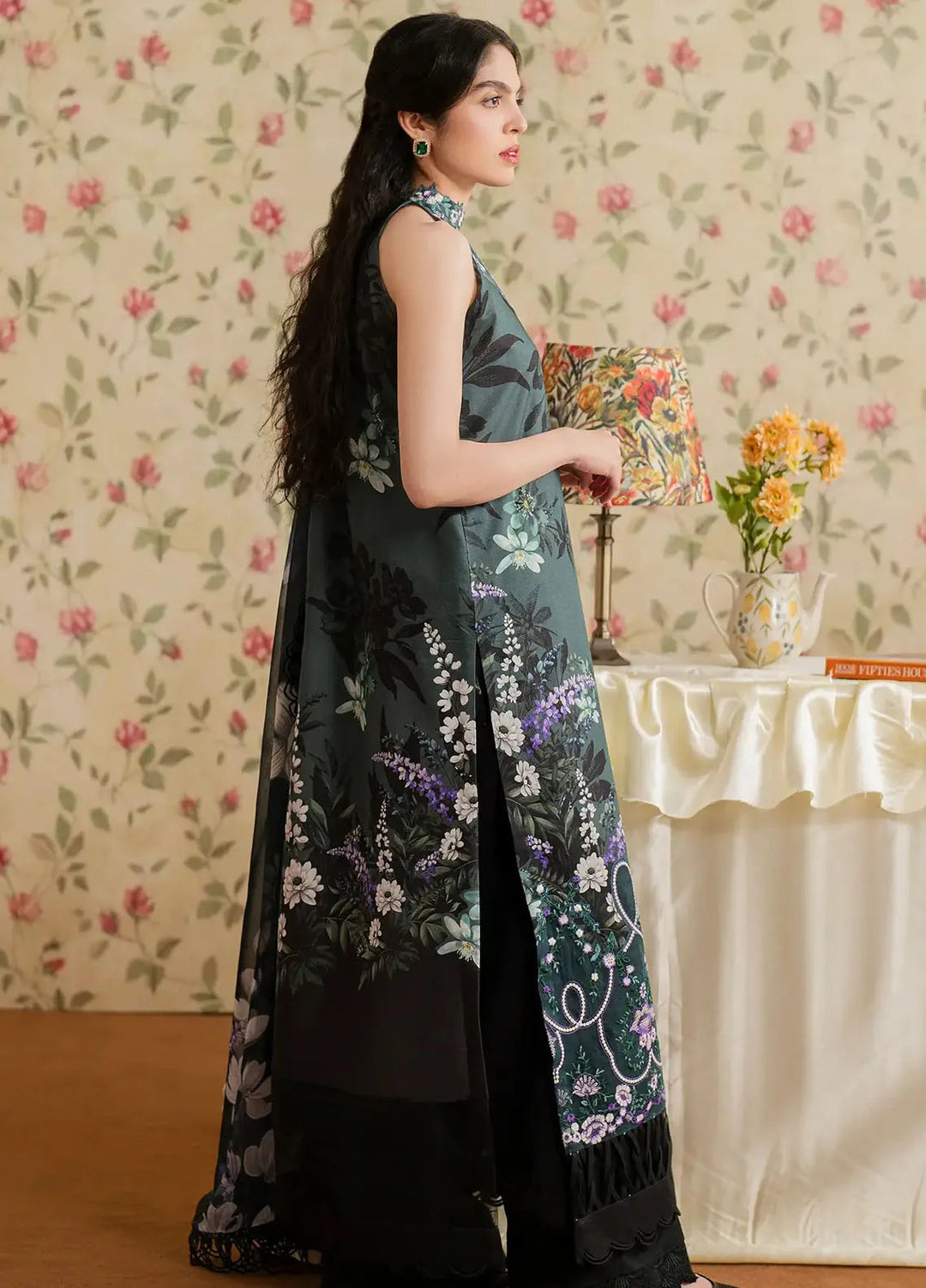 Asifa and Nabeel Embroidered Lawn Suits Unstitched 3 Piece AN25MV MSLV25-12 Chandi Raatain - Summer Collection