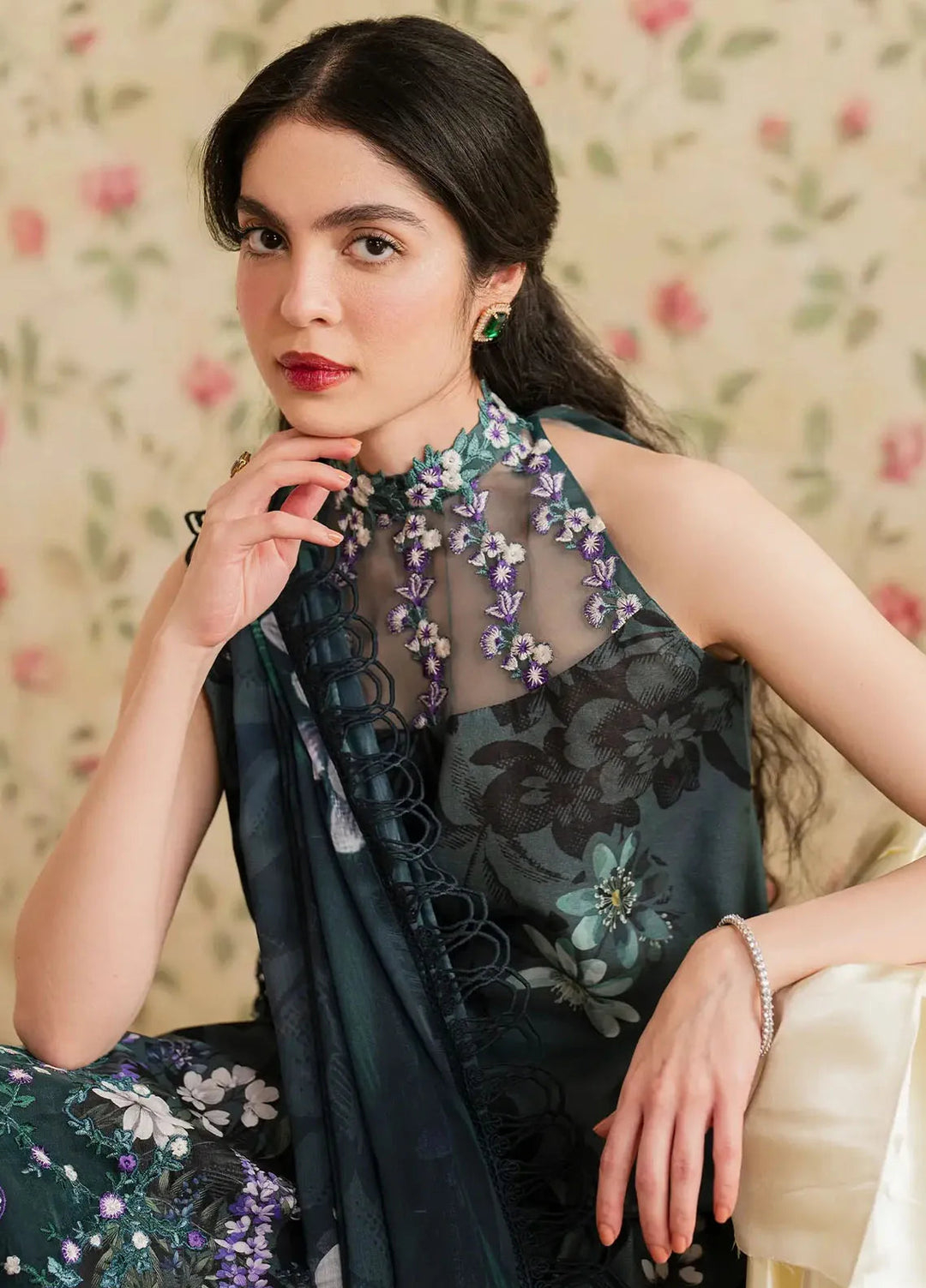 Asifa and Nabeel Embroidered Lawn Suits Unstitched 3 Piece AN25MV MSLV25-12 Chandi Raatain - Summer Collection