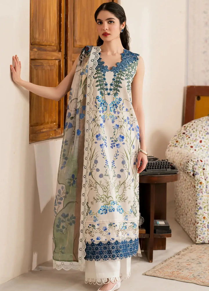 Asifa and Nabeel Embroidered Lawn Suits Unstitched 3 Piece AN25MV MSLV25-13 Shabnam - Summer Collection