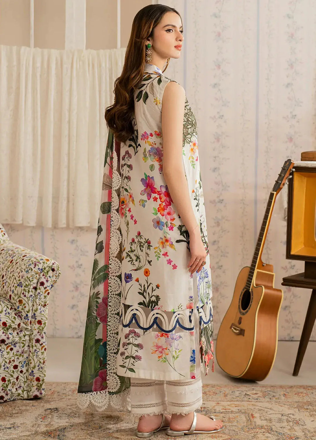 Asifa and Nabeel Embroidered Lawn Suits Unstitched 3 Piece AN25MV MSLV25-16 Mahgul - Summer Collection