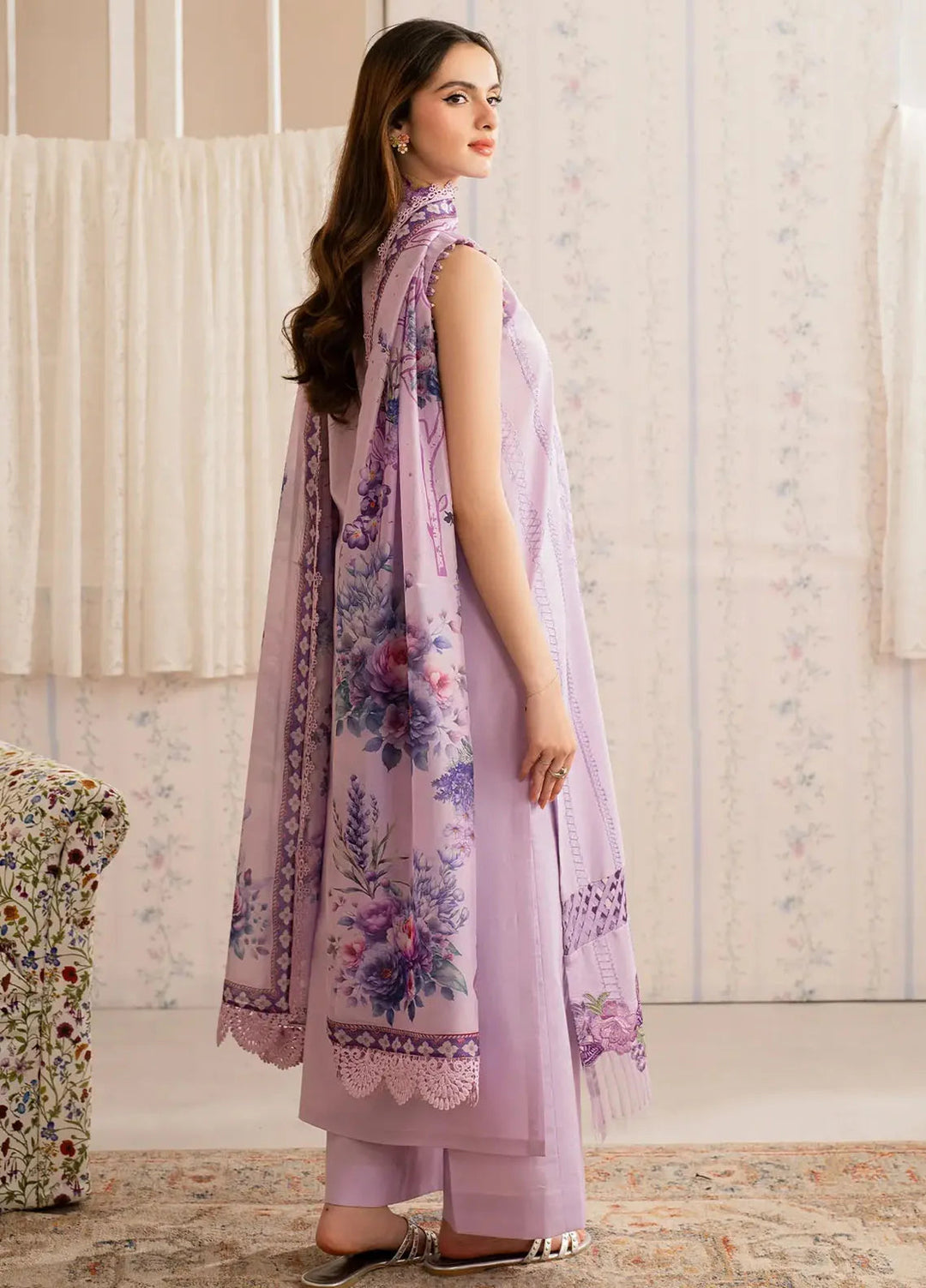 Asifa and Nabeel Embroidered Lawn Suits Unstitched 3 Piece AN25MV MSLV25-17 Faakhta - Summer Collection