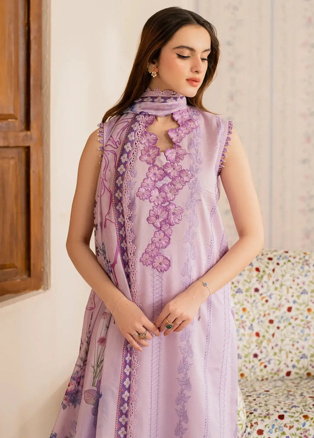 Asifa and Nabeel Embroidered Lawn Suits Unstitched 3 Piece AN25MV MSLV25-17 Faakhta - Summer Collection