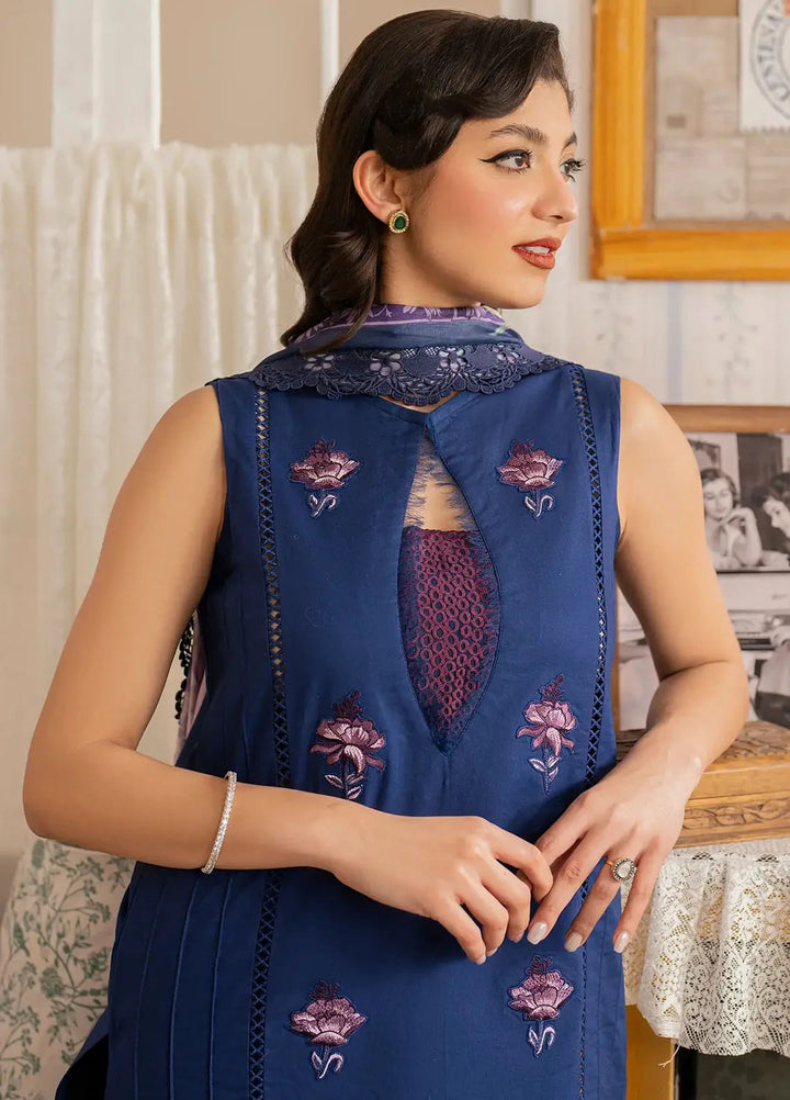 Asifa and Nabeel Embroidered Lawn Suits Unstitched 3 Piece AN25MV MSLV25-18 Resham - Summer Collection