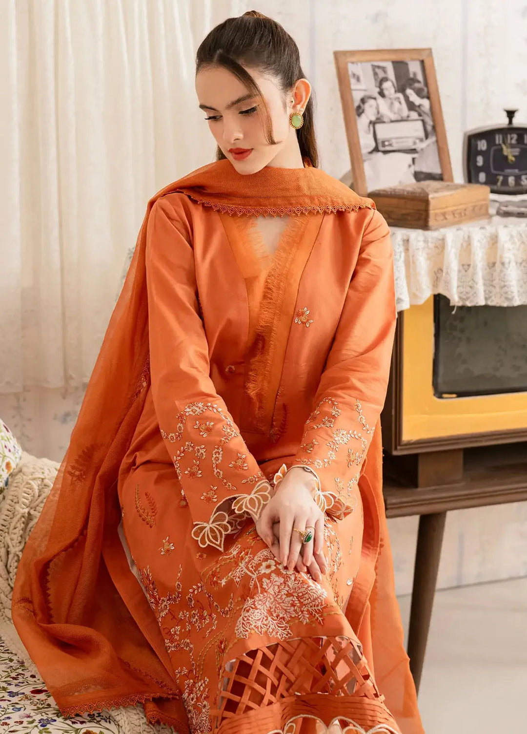 Asifa and Nabeel Embroidered Lawn Suits Unstitched 3 Piece AN25MV MSLV25-19 Nargis - Summer Collection