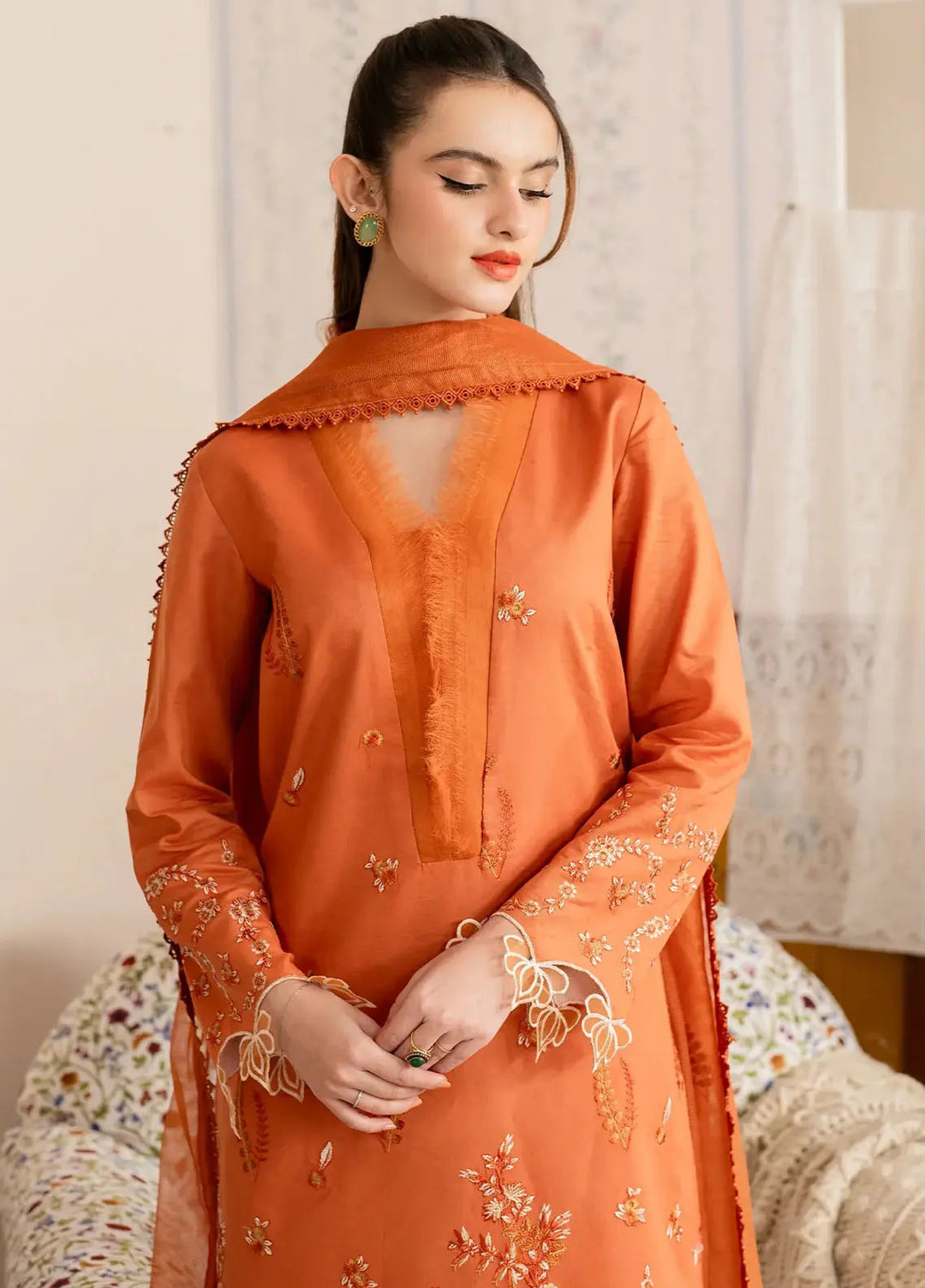 Asifa and Nabeel Embroidered Lawn Suits Unstitched 3 Piece AN25MV MSLV25-19 Nargis - Summer Collection