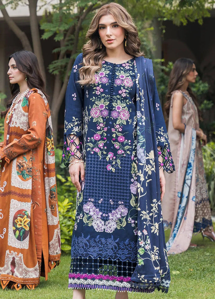 Asifa and Nabeel Embroidered Viscose Suits Unstitched 3 Piece AN24W2 Saphire WL-02 - Winter Collection