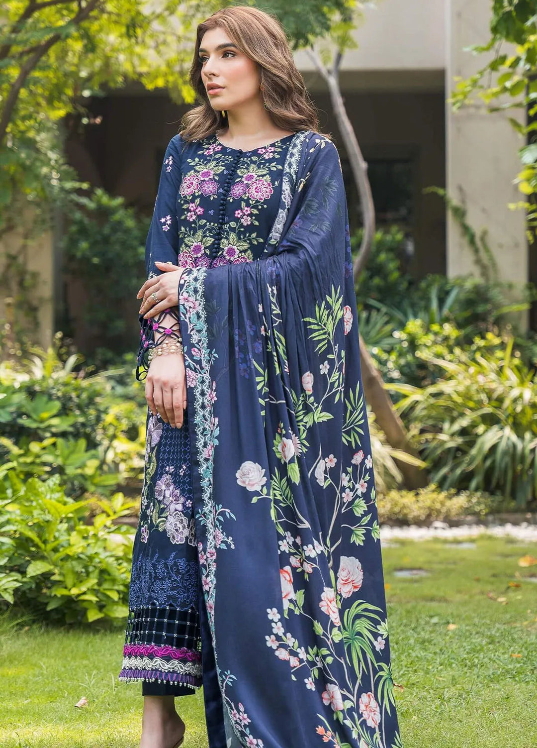 Asifa and Nabeel Embroidered Viscose Suits Unstitched 3 Piece AN24W2 Saphire WL-02 - Winter Collection