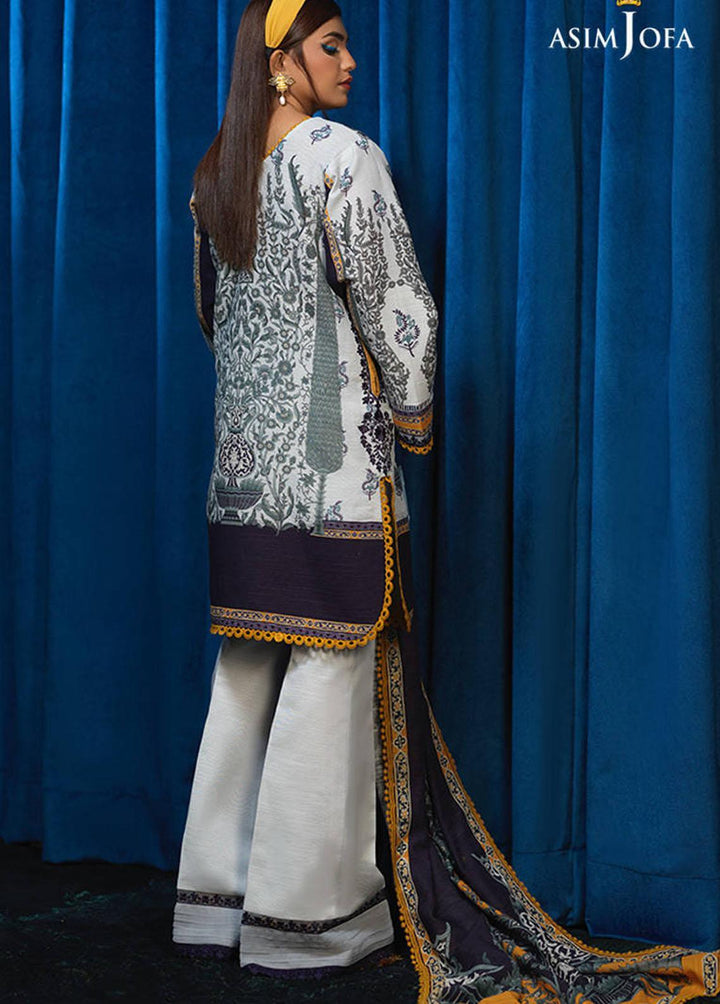 Asra By Asim Jofa Embroidered Khaddar Suits Unstitched 3 Piece AJ21A AJE-10 - Winter Collection