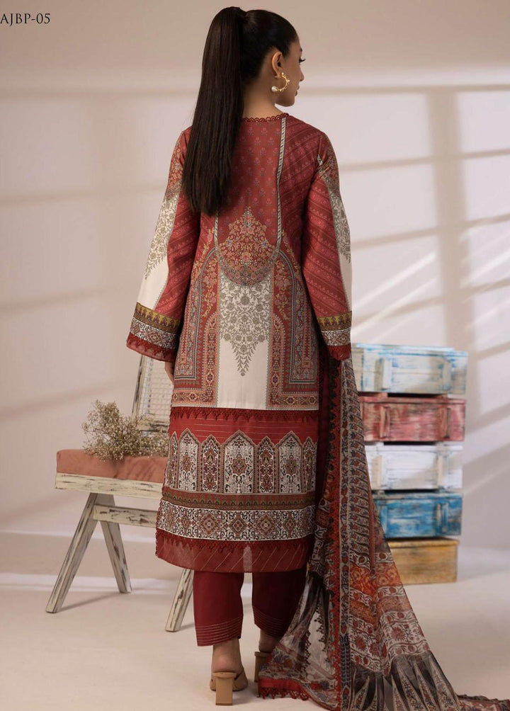 Asim Jofa Embroidered Cambric Suits Unstitched 3 Piece AJ23BP AJBP-05 - Summer Collection