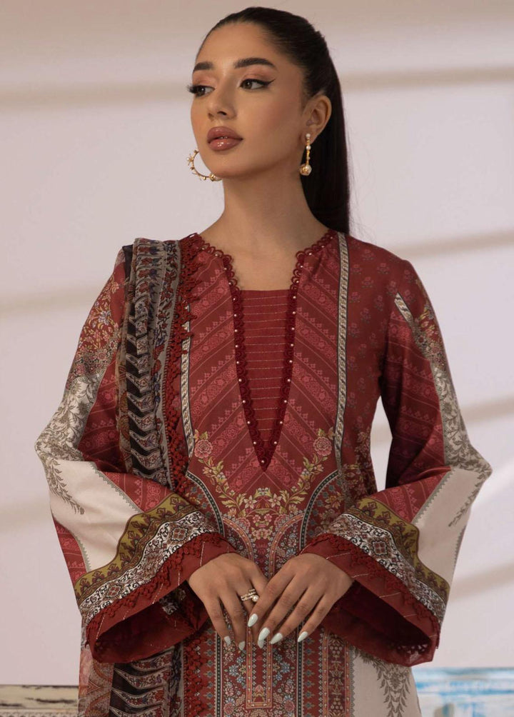 Asim Jofa Embroidered Cambric Suits Unstitched 3 Piece AJ23BP AJBP-05 - Summer Collection