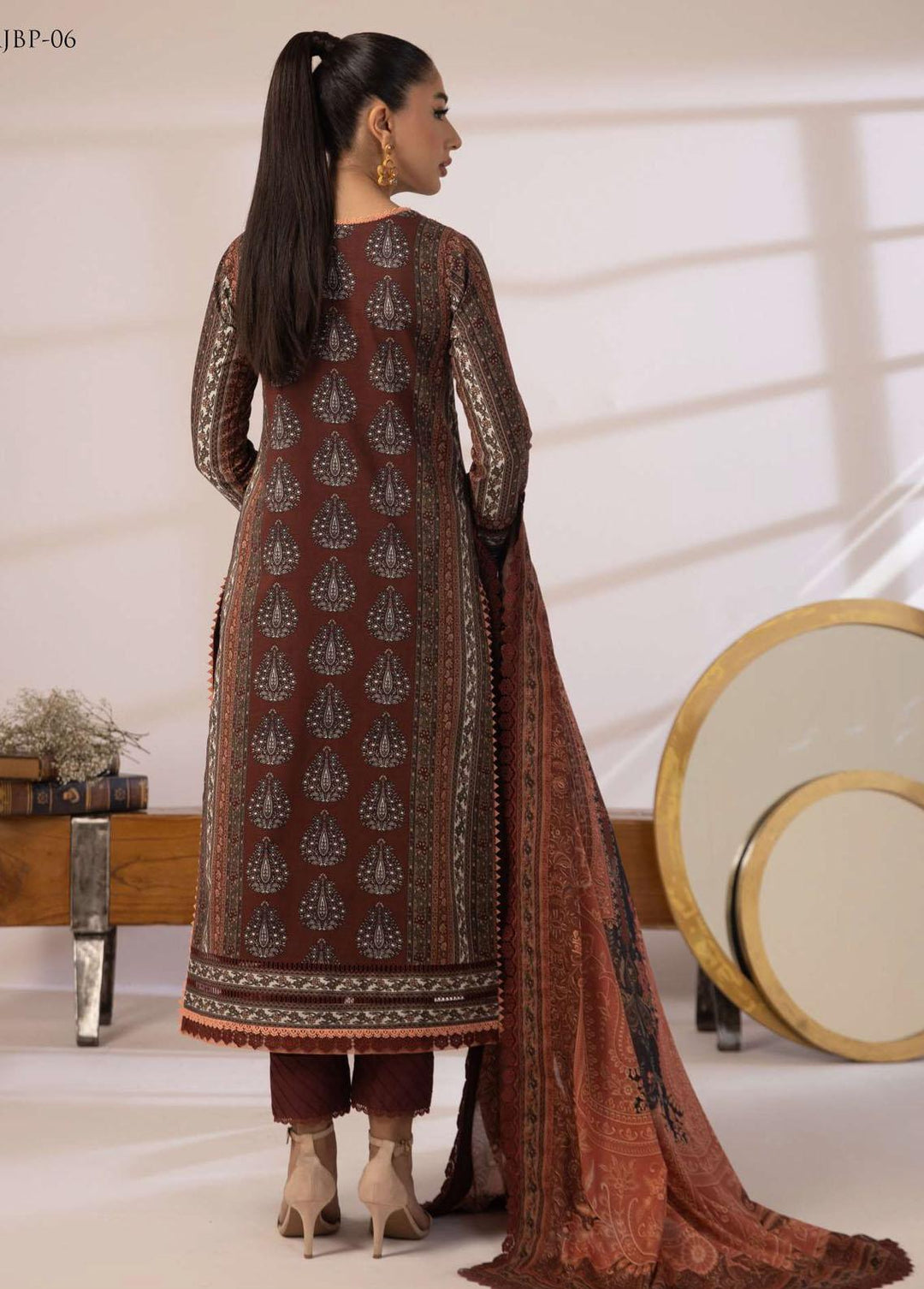 Asim Jofa Embroidered Cambric Suits Unstitched 3 Piece AJ23BP AJBP-06 - Summer Collection