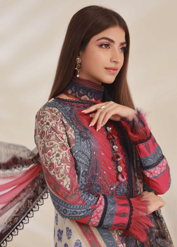 Asim Jofa Embroidered Cambric Suits Unstitched 3 Piece AJ23BP AJBP-14 - Summer Collection
