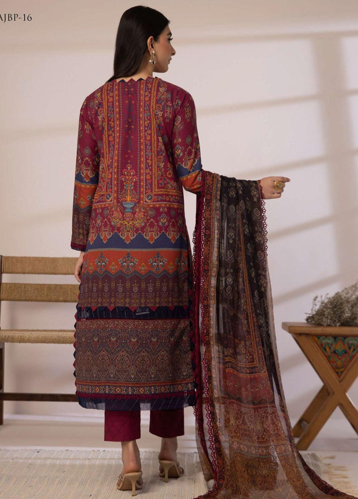 Asim Jofa Embroidered Cambric Suits Unstitched 3 Piece AJ23BP AJBP-16 - Summer Collection